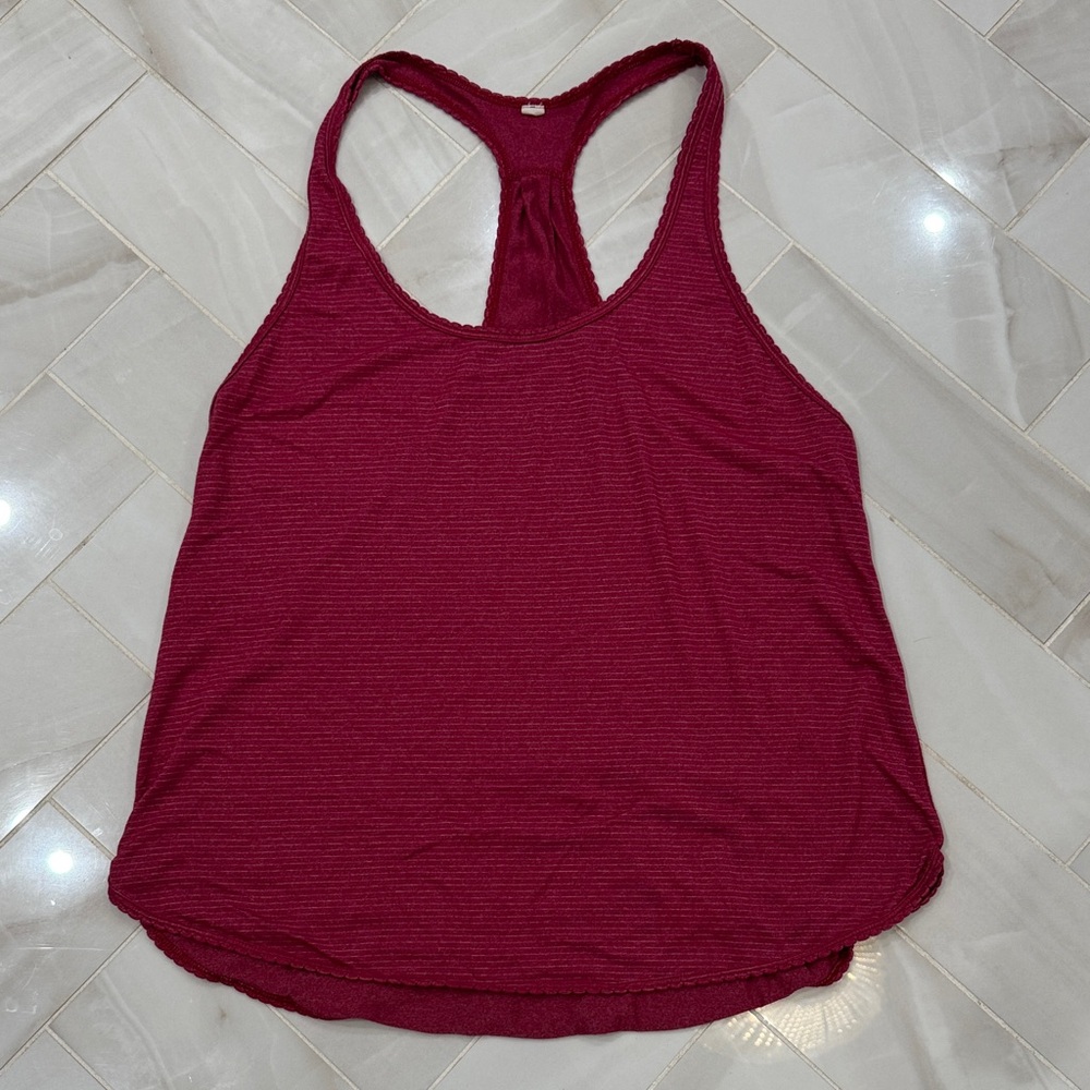 lululemon athletica Maroon Racerback Tank Top